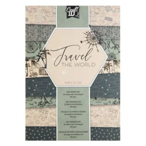 Blok A5 m. 8 designs Travel the world 200 gr. 32 s.